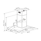 Extractor DRIJA PRISMA ISLA TOUCH 90 BLACK