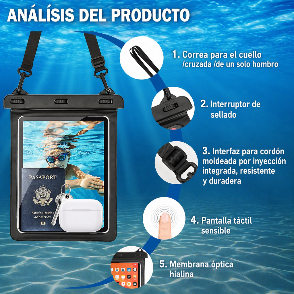 Cover A Prueba De Agua Universal Tableta 12”