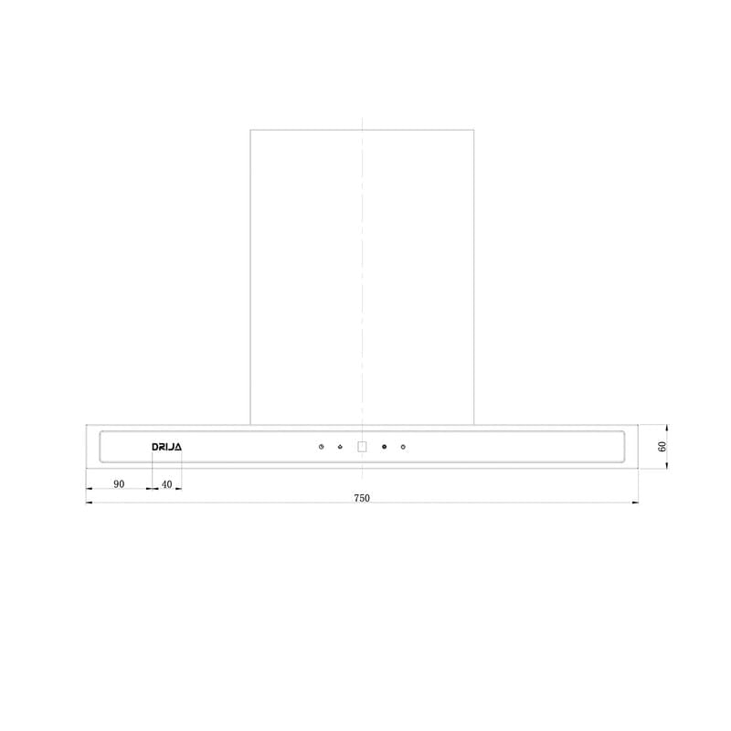 Extractor de Grasa DRIJA LED Acero Inoxidable QUADRATO 76 ACERO