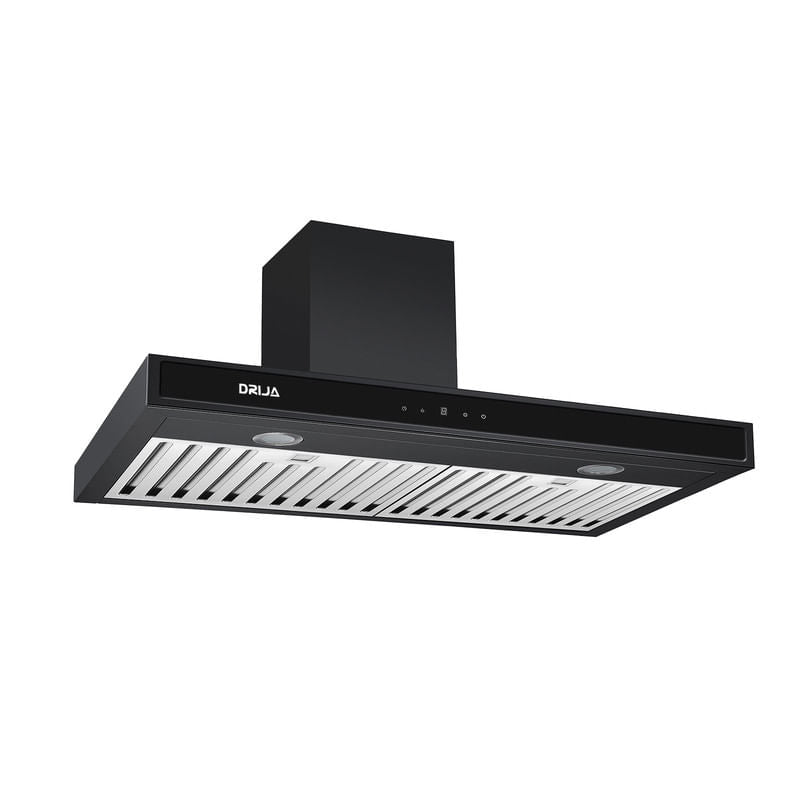 Extractor de Grasa DRIJA LED Acero Inoxidable Negro QUADRATO 76 BLACK