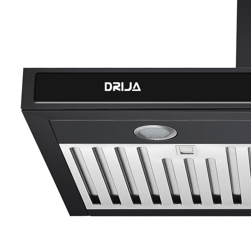 Extractor de Grasa DRIJA LED Acero Inoxidable Negro QUADRATO 76 BLACK