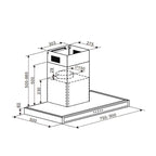Extractor de Grasa DRIJA LED Acero Inoxidable Negro QUADRATO 76 BLACK