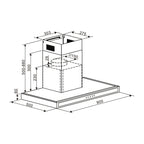 Extractor de Grasa DRIJA LED Acero Inoxidable QUADRATO 90 ACERO