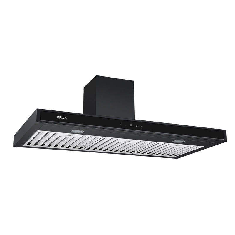 Extractor de Grasa DRIJA LED Acero Inoxidable Negro QUADRATO 90 BLACK