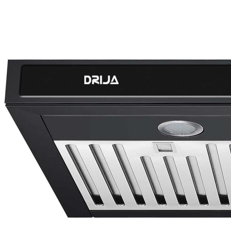 Extractor de Grasa DRIJA LED Acero Inoxidable Negro QUADRATO 90 BLACK