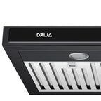 Extractor de Grasa DRIJA LED Acero Inoxidable Negro QUADRATO 90 BLACK