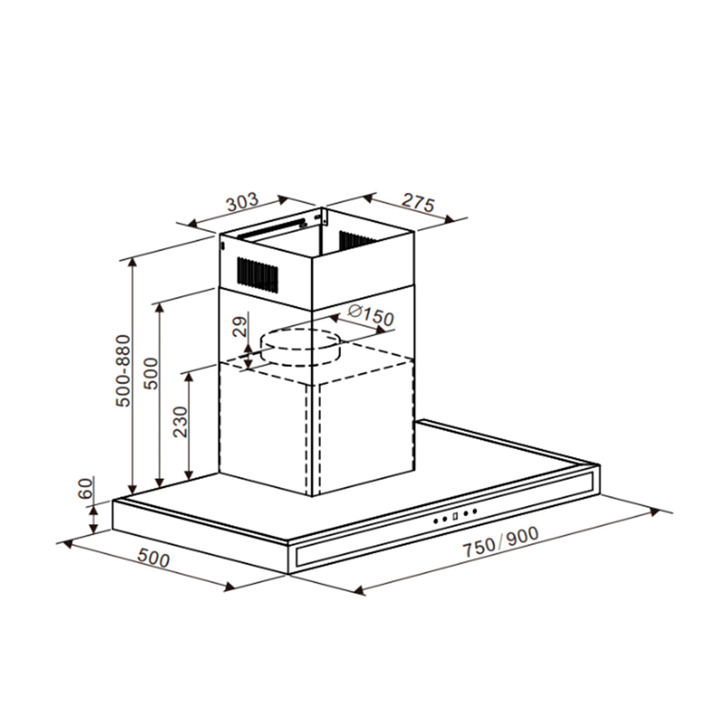 Extractor DRIJA QUADRATO 76 BLACK