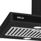 Extractor de Grasa DRIJA LED Acero Inoxidable Negro QUADRATO ISLA 76 BLACK