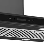 Extractor de Grasa DRIJA LED Acero Inoxidable Negro QUADRATO ISLA 76 BLACK