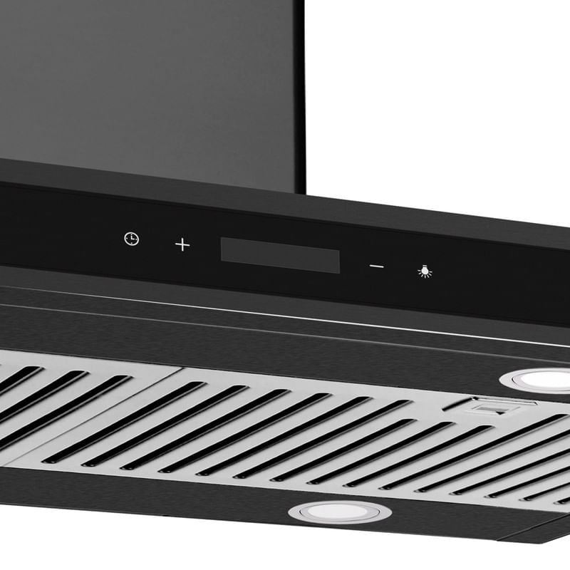 Extractor de Grasa DRIJA LED Acero Inoxidable Negro QUADRATO ISLA 76 BLACK