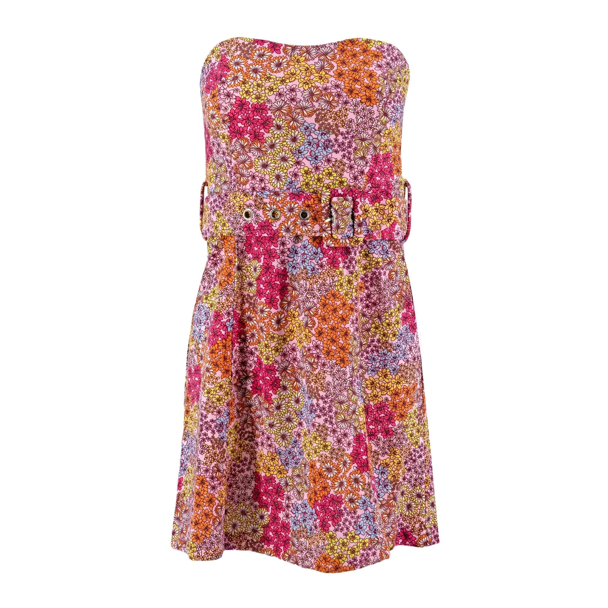 Vestido No Comment Estampado Corto Con Lazo P/ Damas by Adriene Vittadini