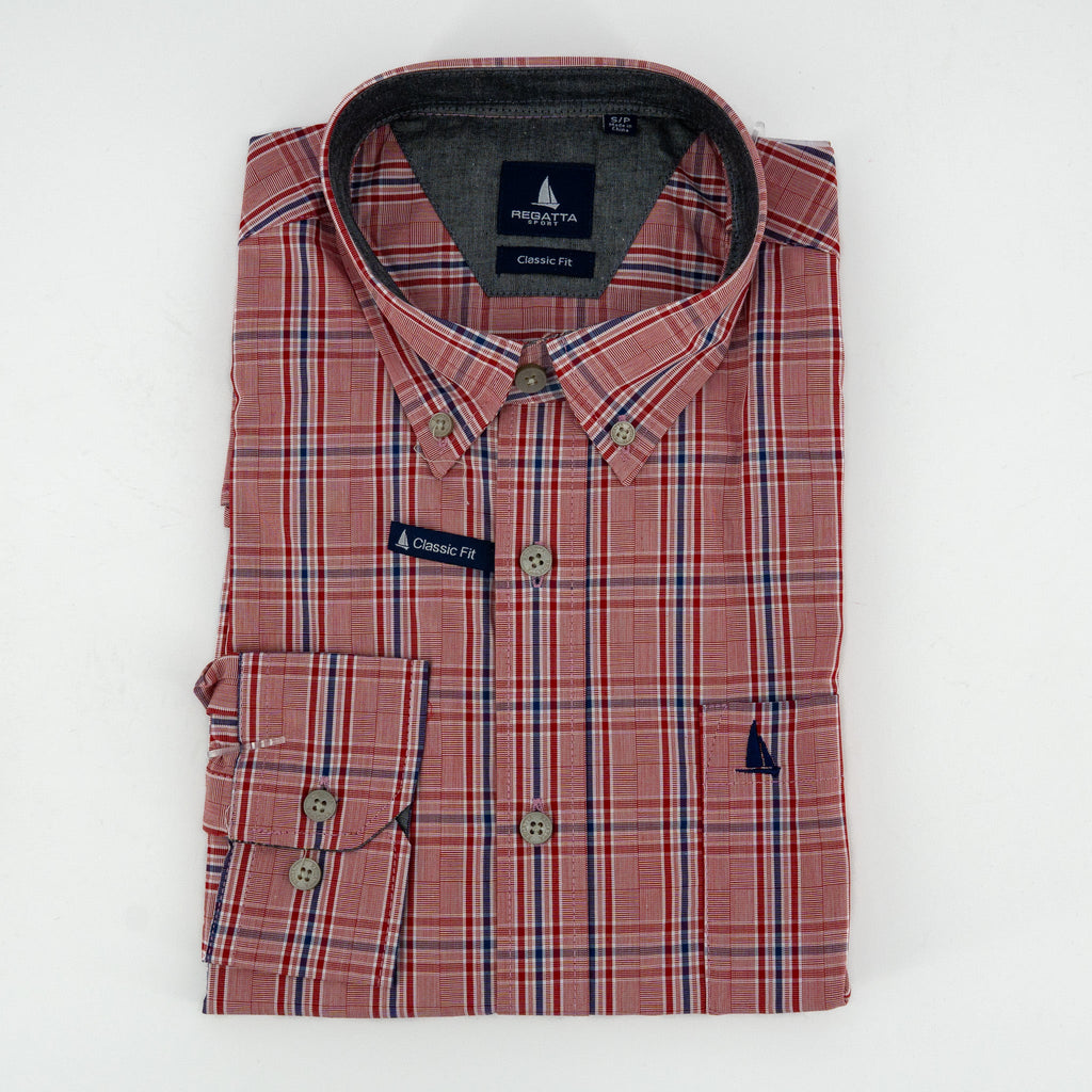 Camisa Regatta Mangas Largas Cuadros P/ Caballeros by Regatta