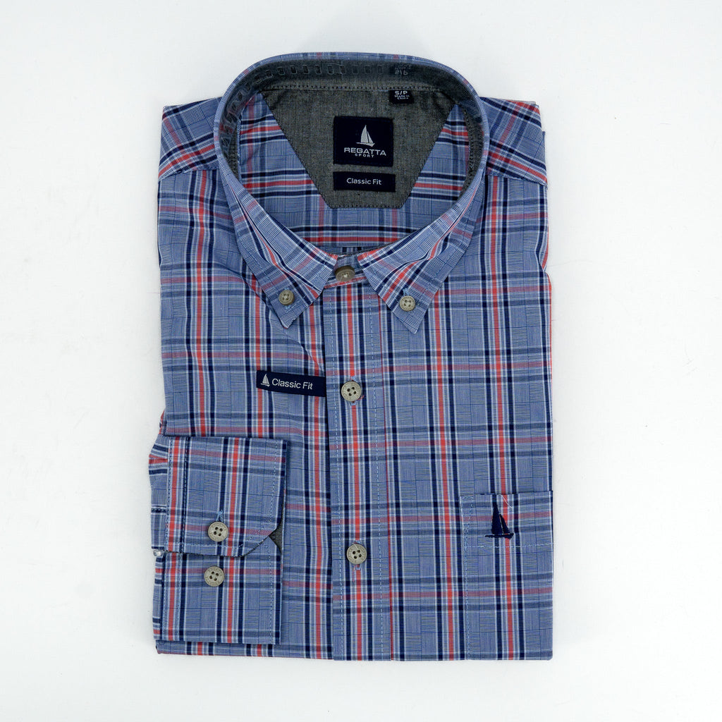 Camisa Regatta Mangas Largas Cuadros P/ Caballeros by Regatta