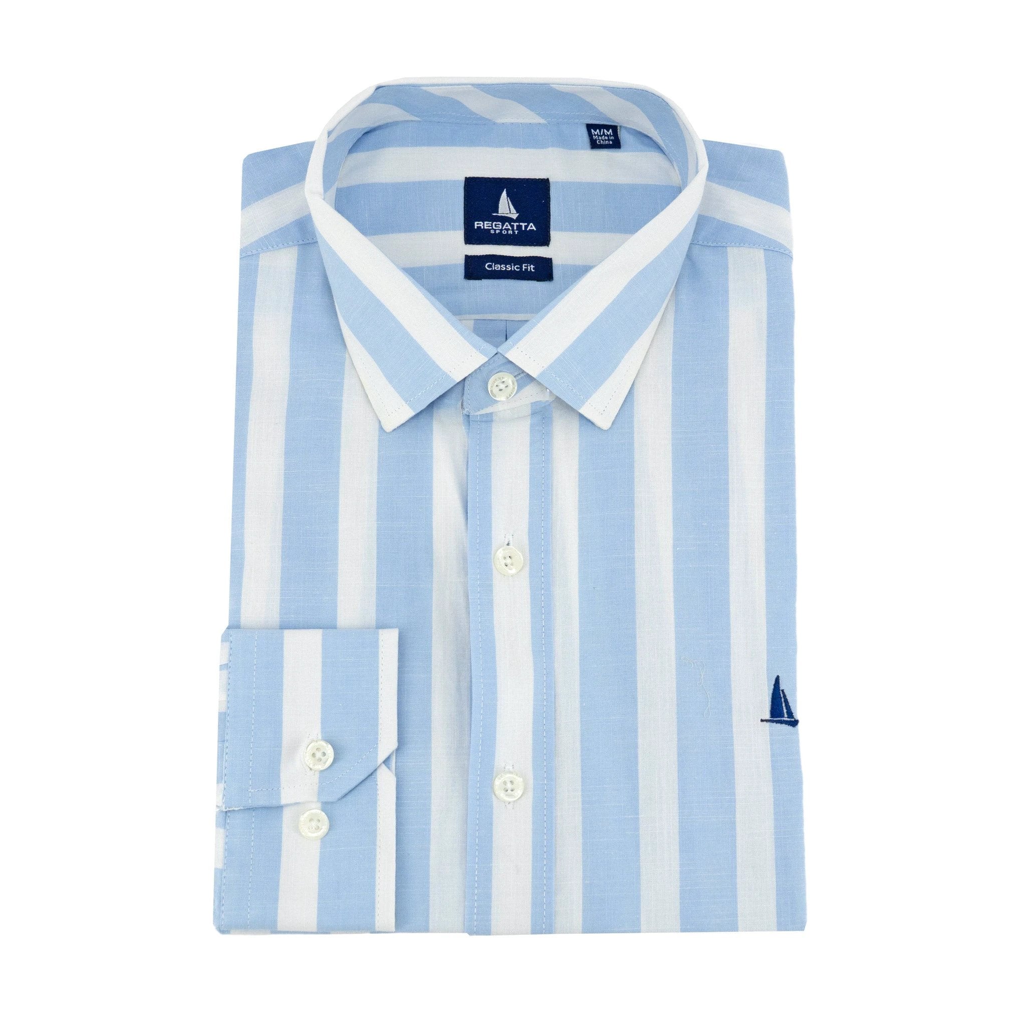 Camisa Regatta Mangas Largas Rayas P/ Caballeros by Regatta