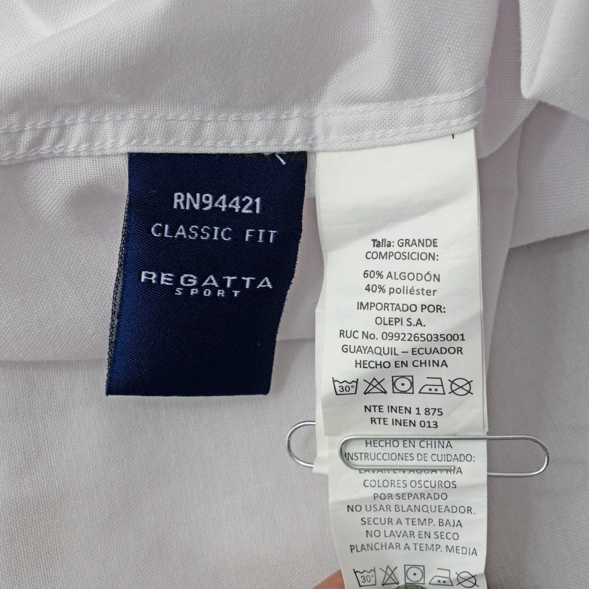 Camisa Regatta Mangas Largas Lisa P/ Caballeros by Regatta