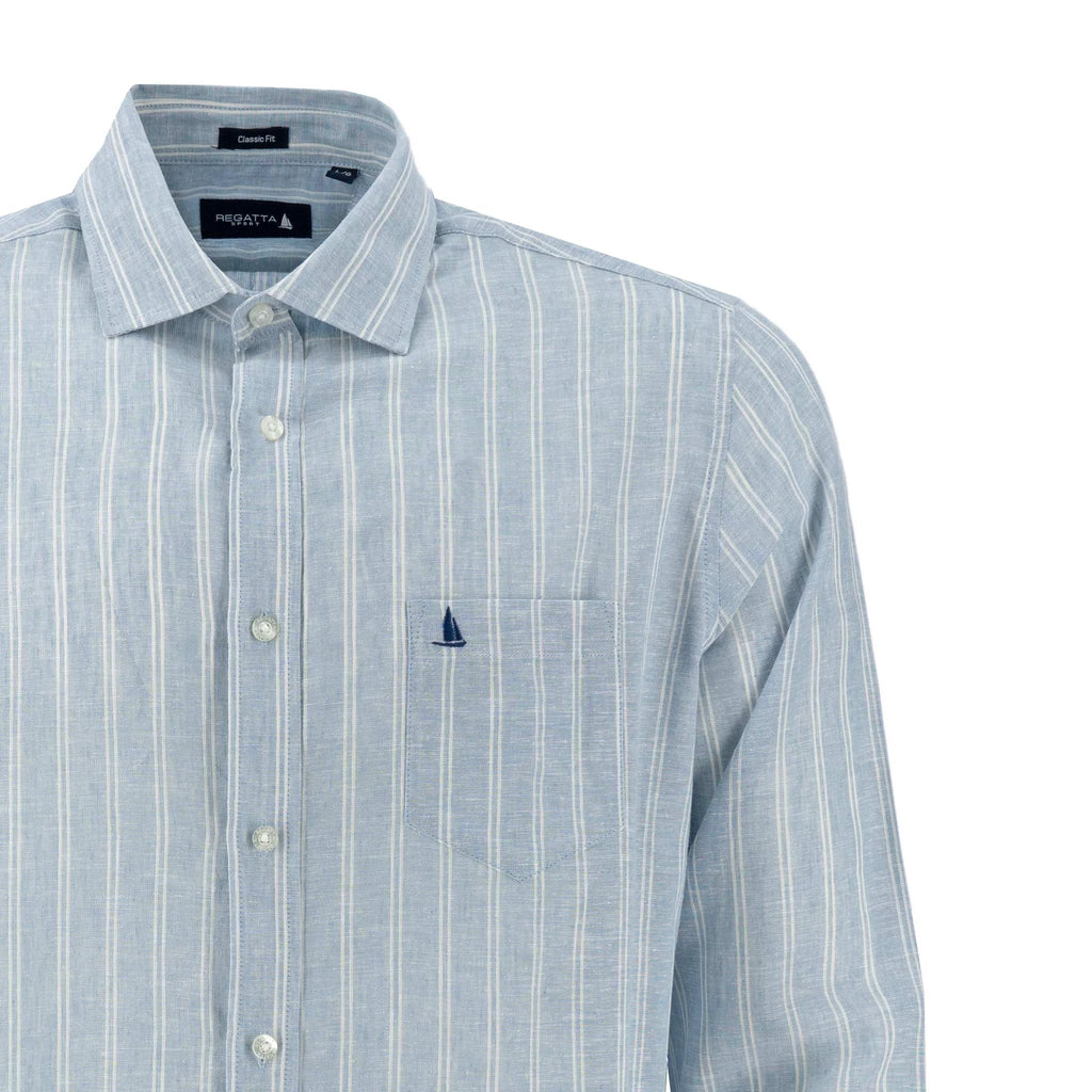 Camisa Regatta Mangas Largas Rayas Para Caballeros by Regatta