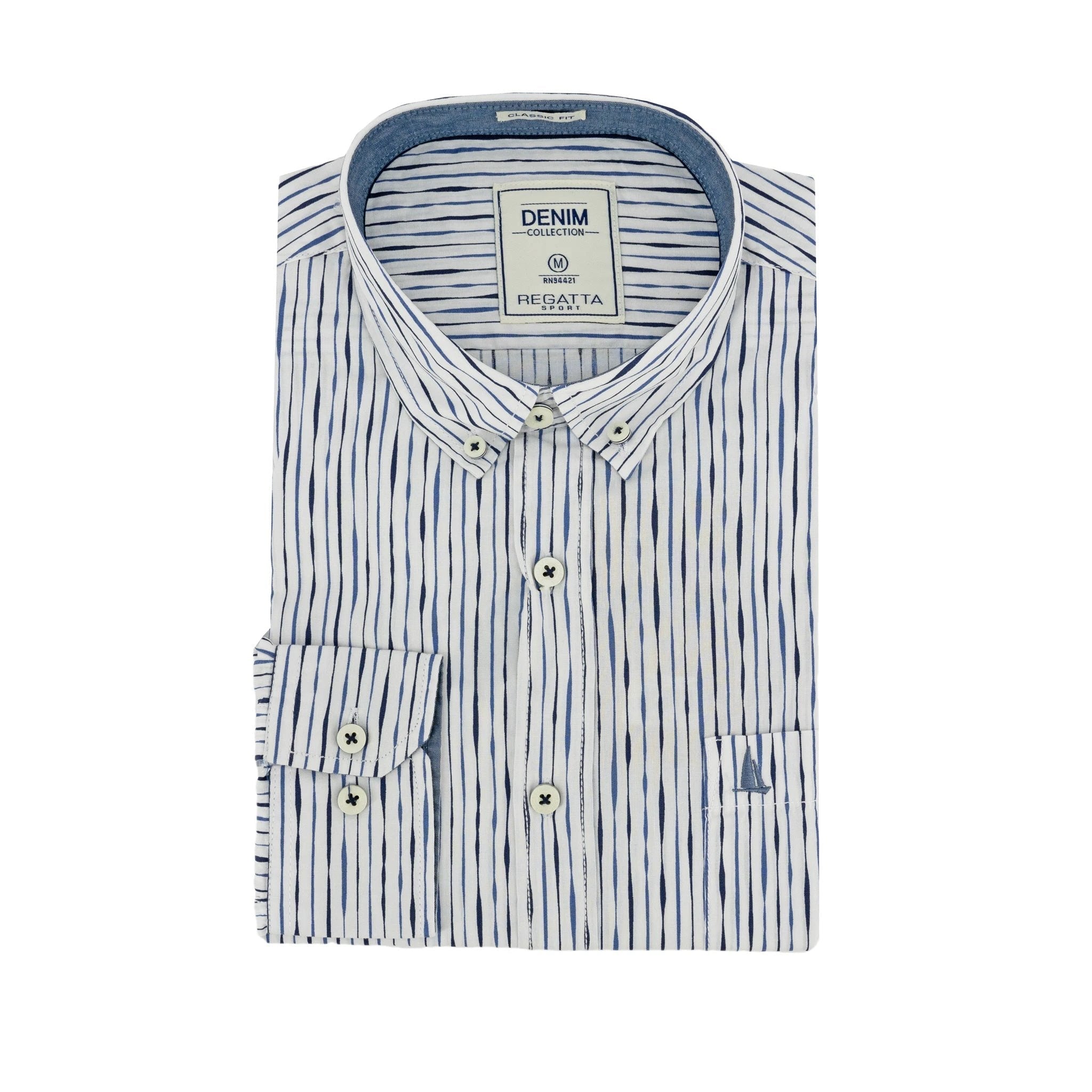 Camisa Regatta Mangas Largas Rayas P/ Caballeros by Regatta