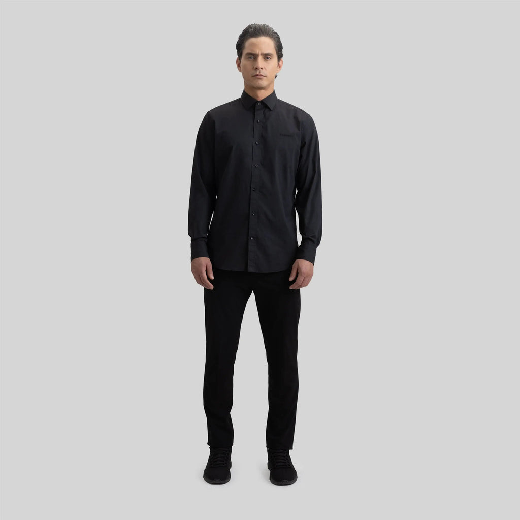 ROLLS SHIRT LONG SLEEVE BLACK - Monastery