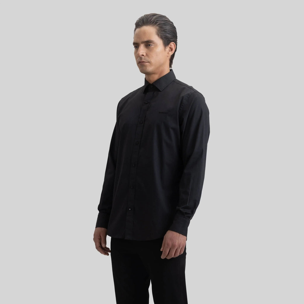 ROLLS SHIRT LONG SLEEVE BLACK - Monastery