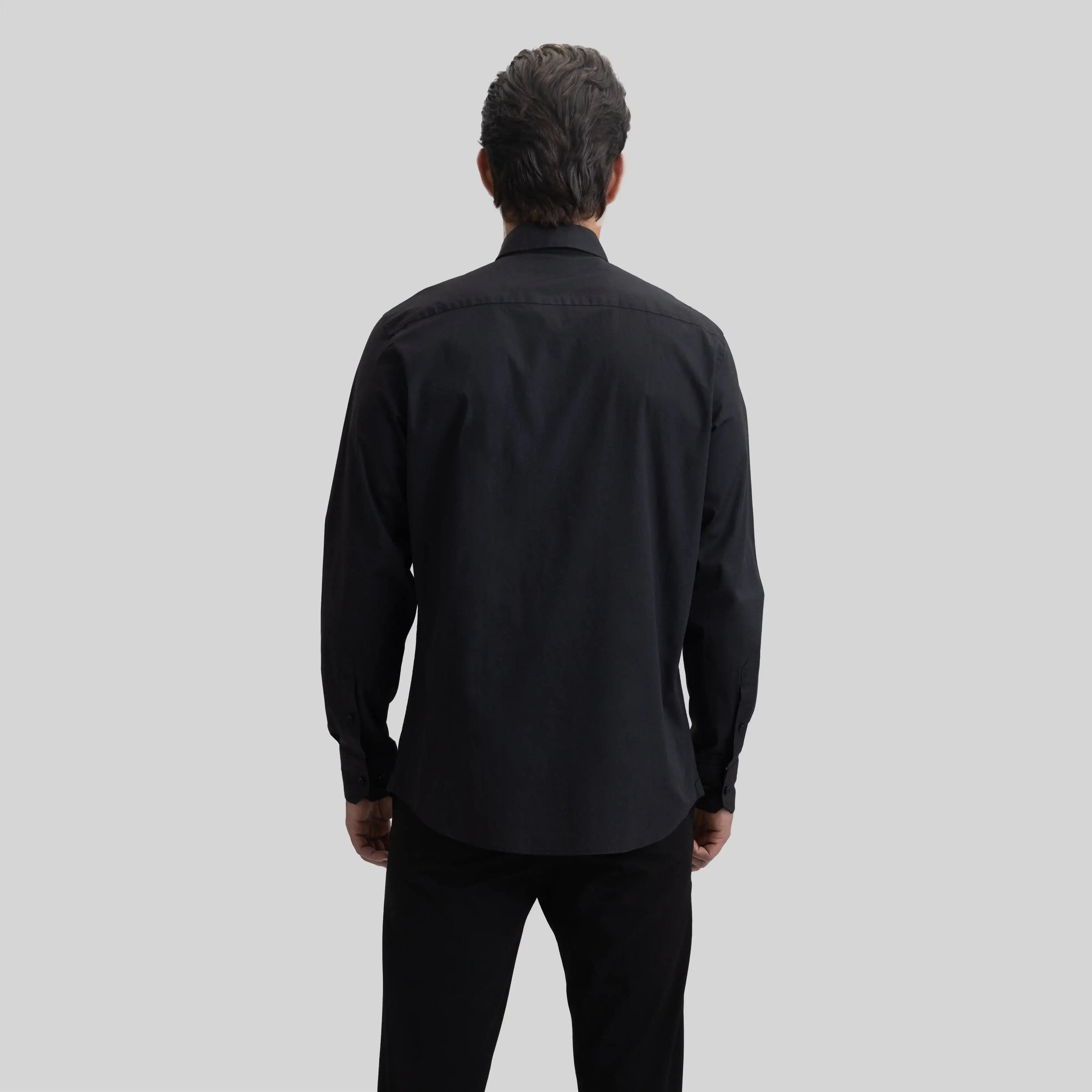 ROLLS SHIRT LONG SLEEVE BLACK - Monastery