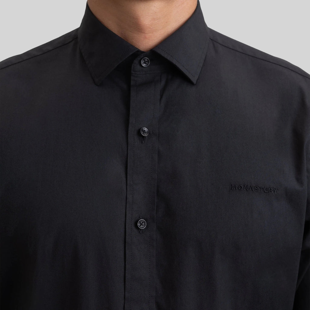 ROLLS SHIRT LONG SLEEVE BLACK - Monastery