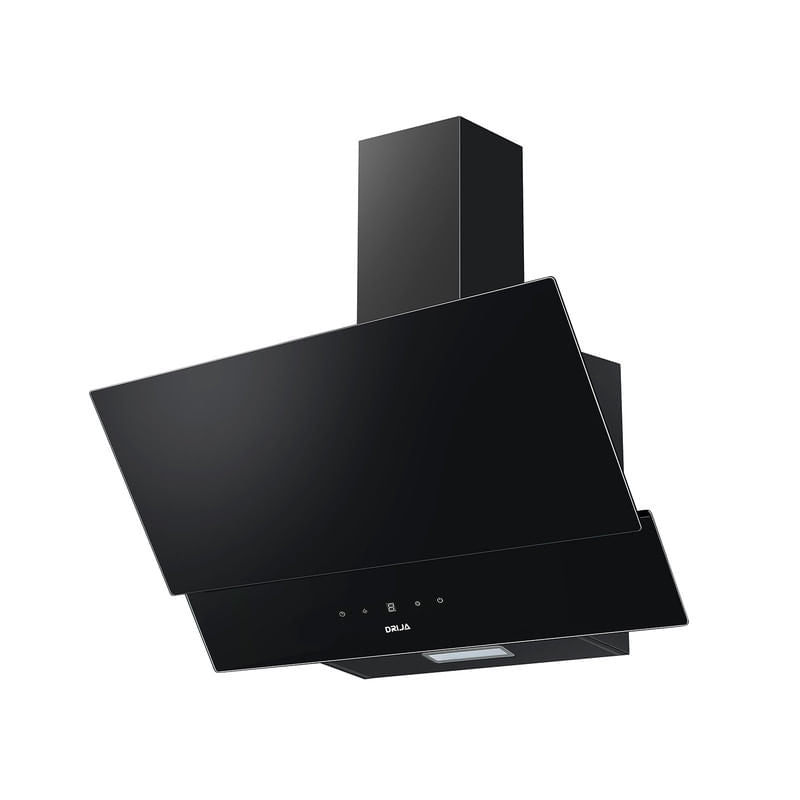 Extractor de Grasa DRIJA LED Vidrio Templado Negro RECTANGULO 76 BLACK