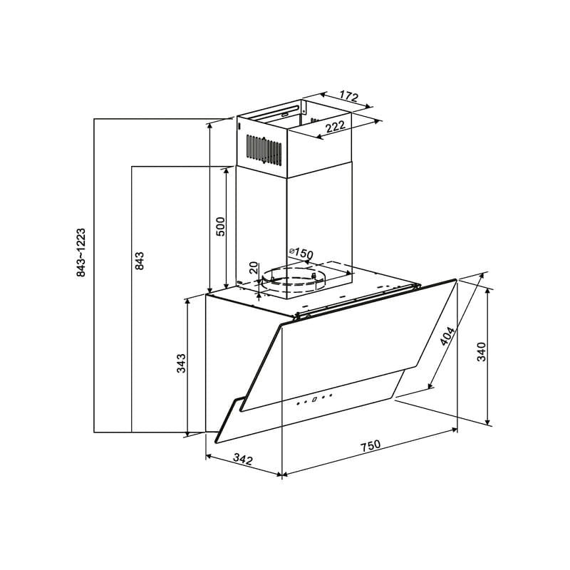 EXTRACTOR CAMPANA 30'' DRIJA