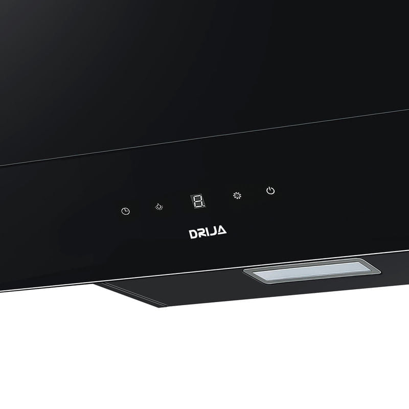 Extractor de Grasa DRIJA LED Vidrio Templado Negro RECTANGULO 76 BLACK