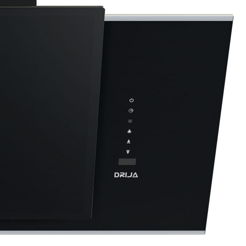 Extractor de Grasa DRIJA LED Vidrio Templado Negro RECTANGULO 90 BLACK