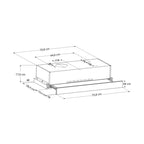 Extractor de Grasa Empotrable DRIJA LED Negro RETRACTIL TOUCH 76 BLACK