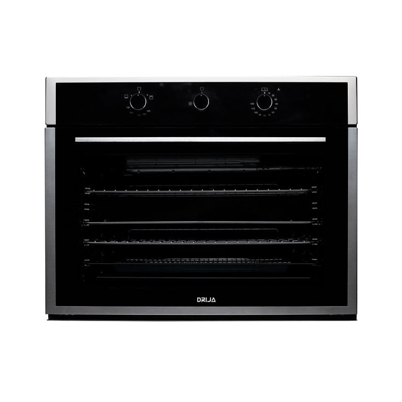 Horno a Gas Gas DRIJA Vidrio Templado Acero Inoxidable Negro ROMA 76 GAS