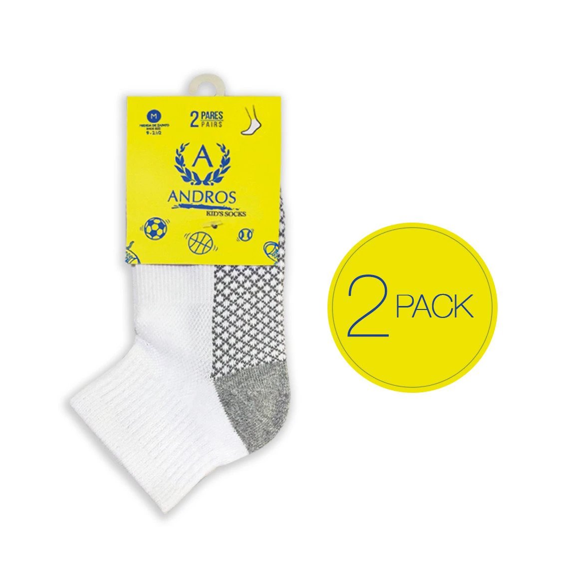 Medias Andros 2 Piezas Deportivo Para Niños by Andros
