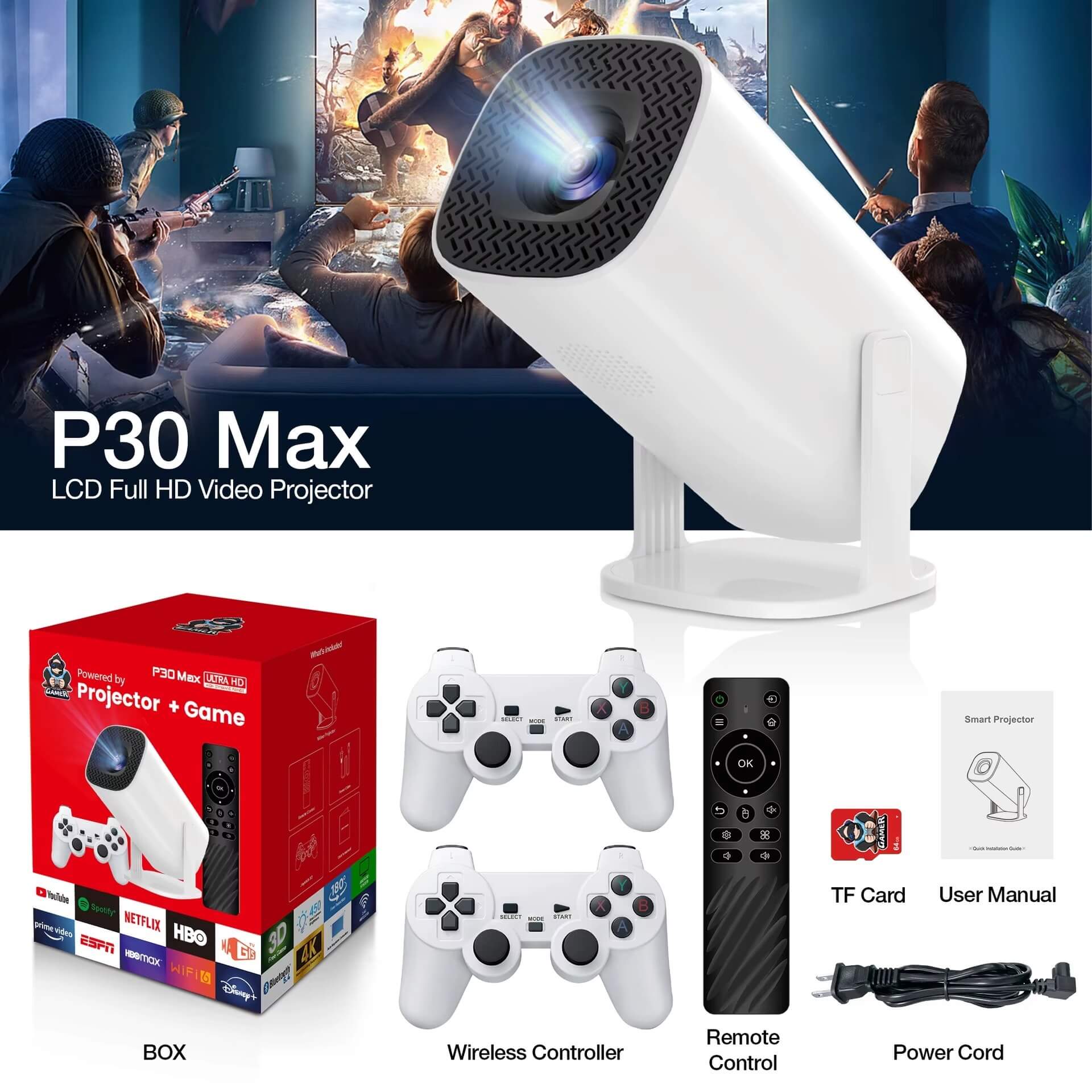 Proyector Game Stick P30 Ultra HD