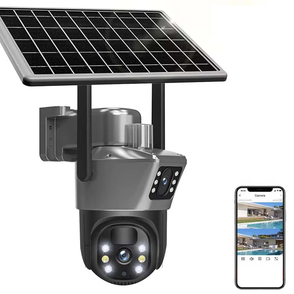 Camara De Seguridad Solar Exterior 4K Con Visión Nocturna (4G y Tarjeta Sim) (Desbloqueada)