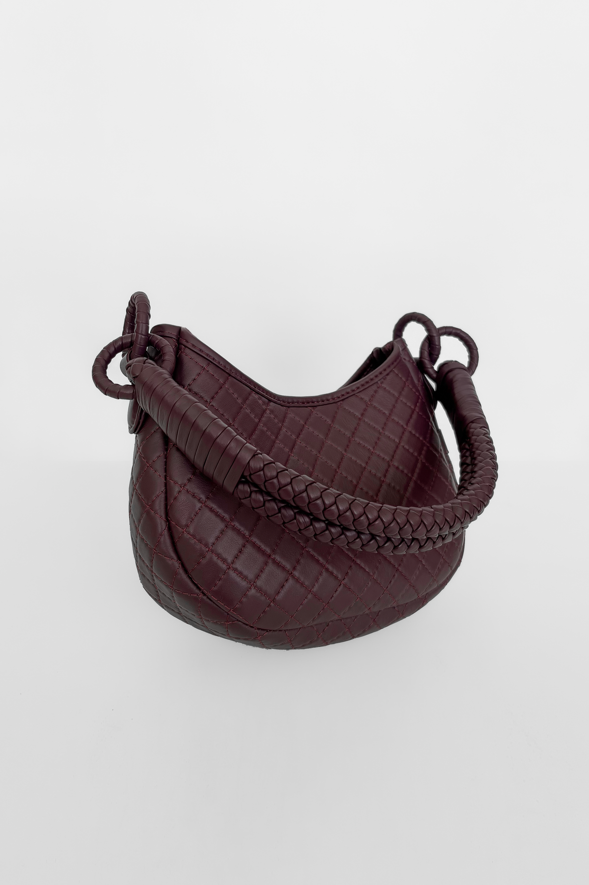 Saddle Mini, Shoulder Bag - Burgundy