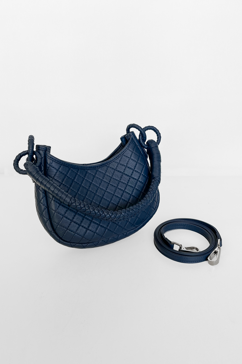 Saddle Mini, Shoulder Bag - Navy Blue