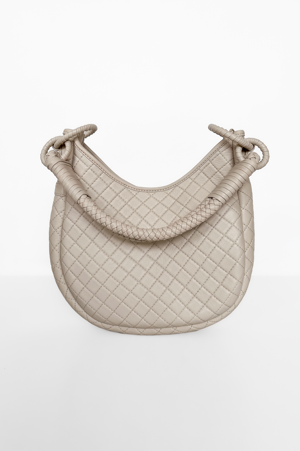 Saddle Shoulder Bag, Beige