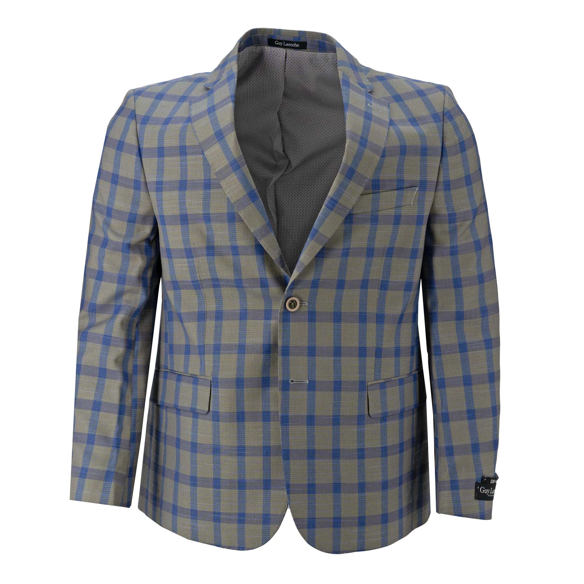 Saco Guy Laroche 2 Botones Cuadros Para Caballeros by Guy Laroche