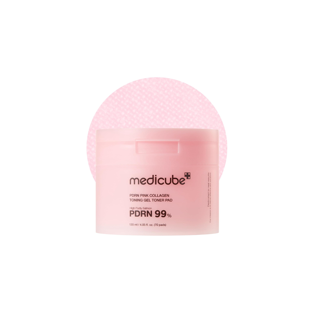 (SB) MEDICUBE PDRN PINK COLLAGEN TONING GEL TONER PAD 70EA