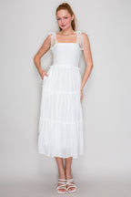 Vestido Story On sin Mangas Liso para Damas – OFF/WHITE