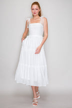 Vestido Story On sin Mangas Liso para Damas – vista 3