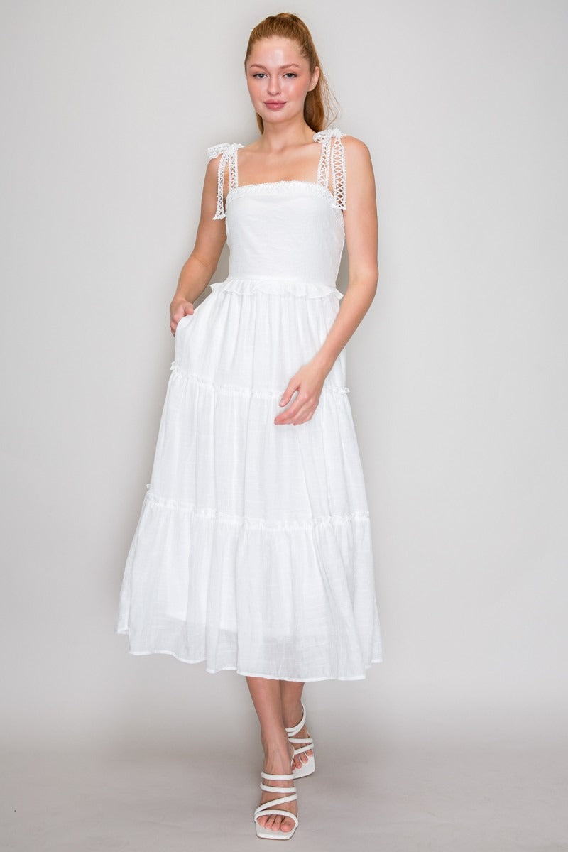 Vestido Story On sin Mangas Liso para Damas – vista 3