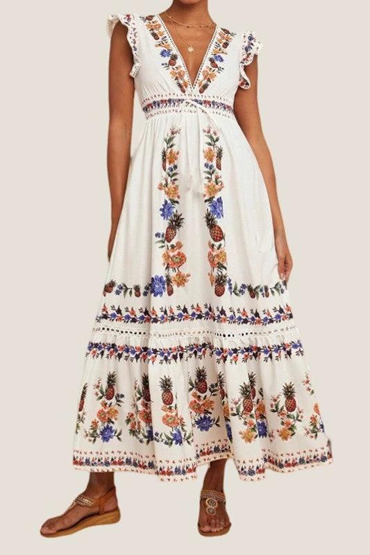 Vestido Sunday Up Mangas Cortas Estampado Para Damas by Sunday Up
