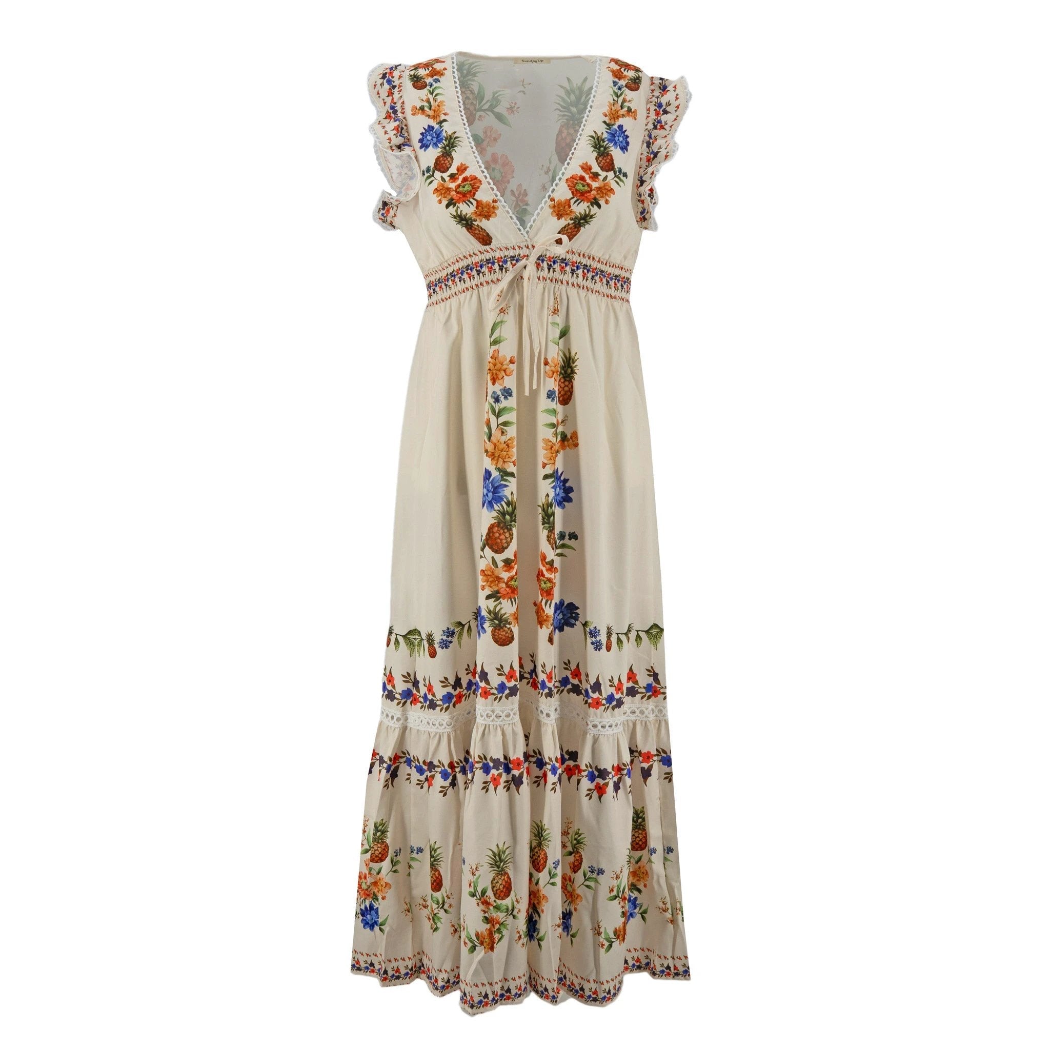 Vestido Sunday Up Mangas Cortas Estampado Para Damas by Sunday Up