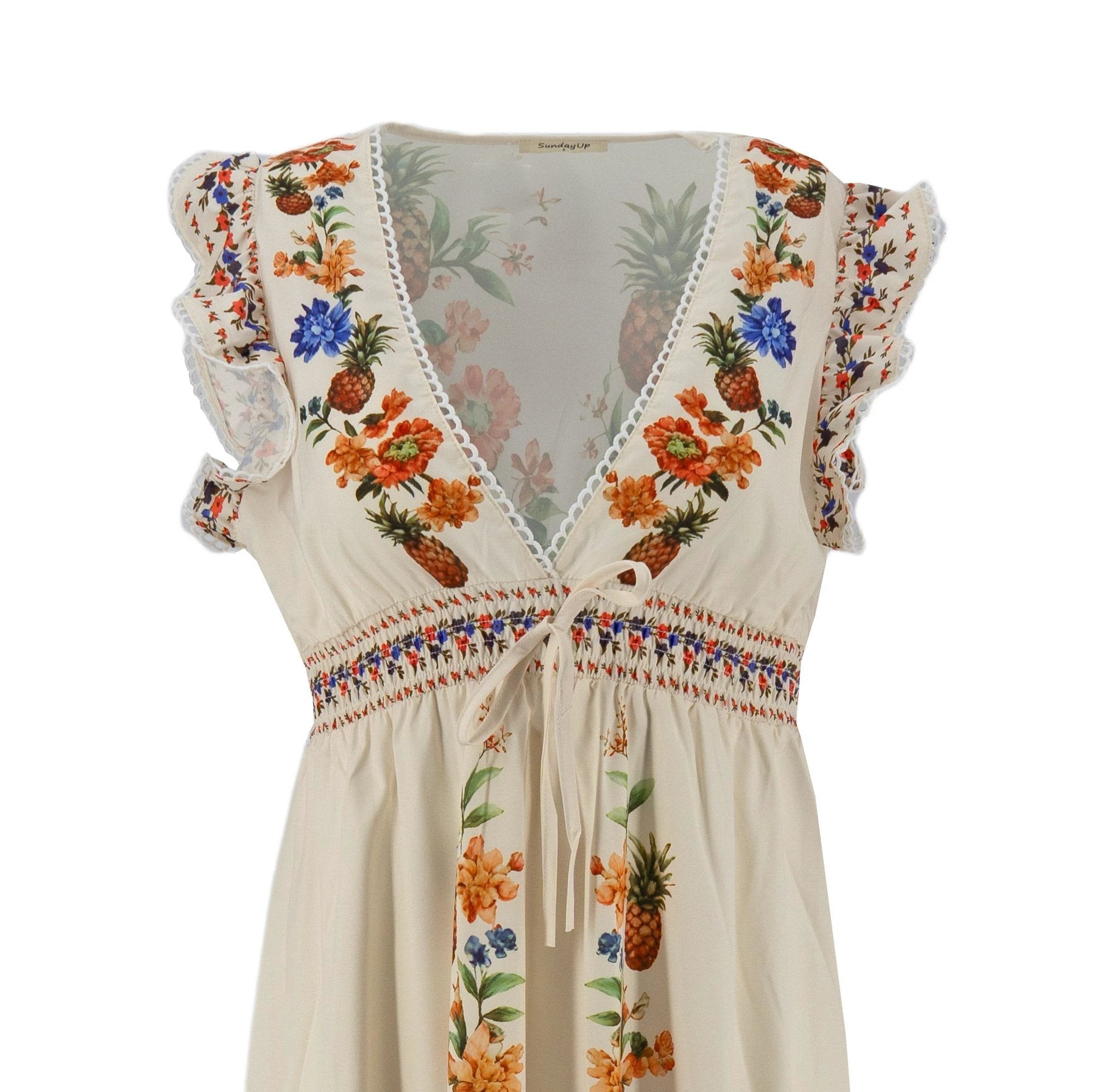 Vestido Sunday Up Mangas Cortas Estampado Para Damas by Sunday Up