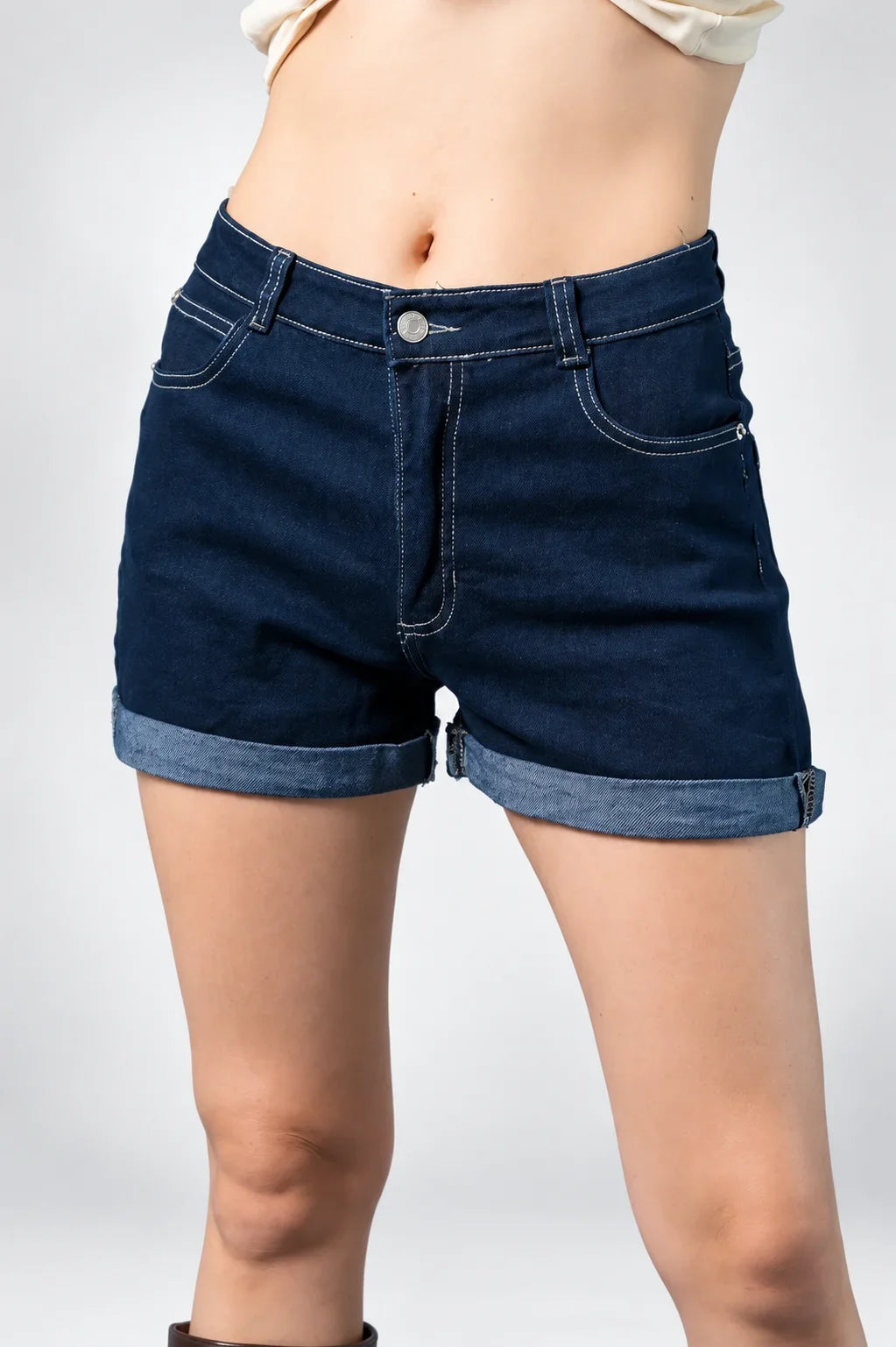 Short, color/material denim, marca Free Spirit – vista 2
