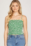 Blusa She + Sky sin Mangas Estampado para Damas