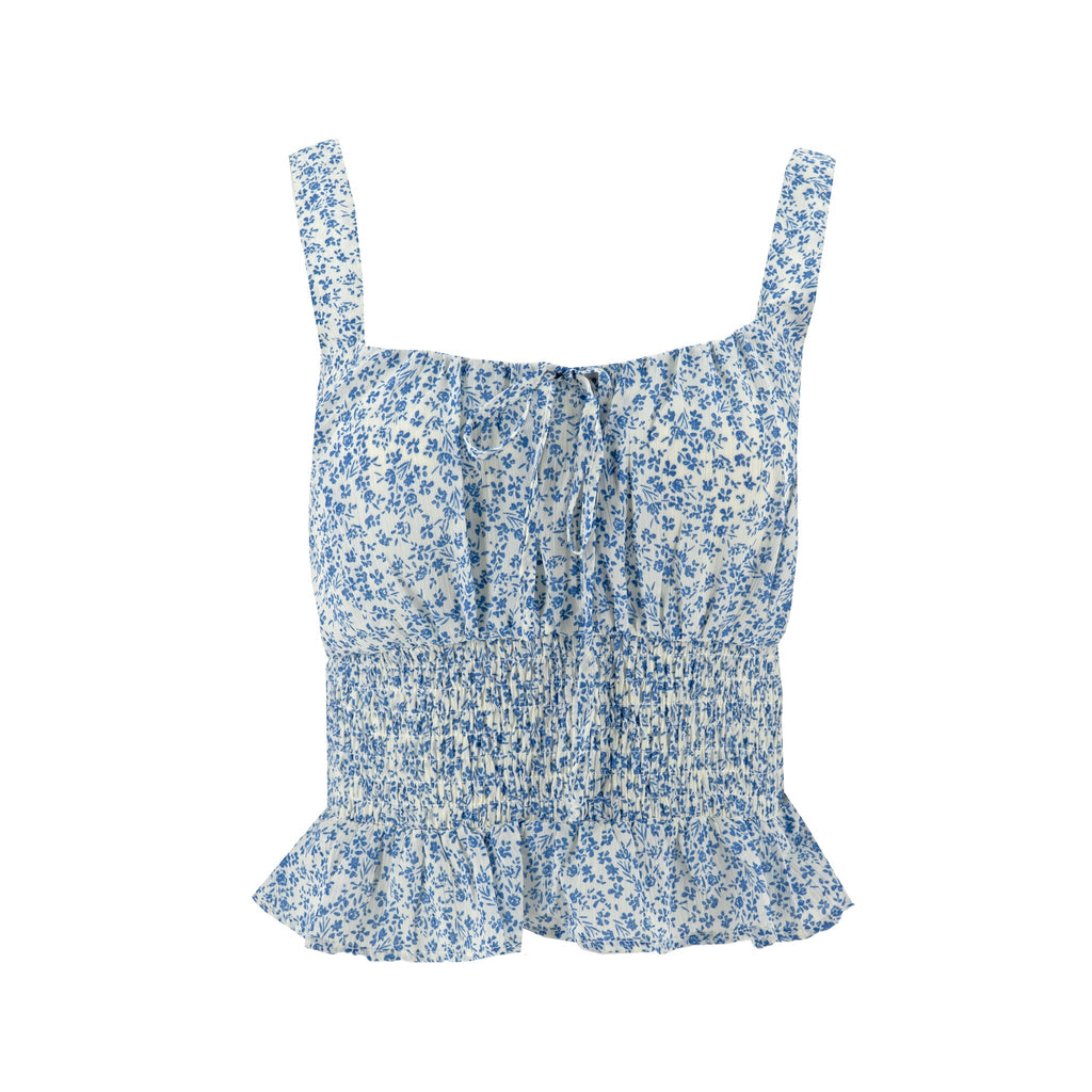 Blusa She + Sky sin Mangas Estampado para Damas – BLUE