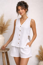 Blusa Available Lisa sin Mangas para Damas – vista 3