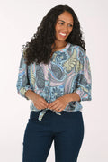 Blusa Zac & Rachel Mangas 3/4 Estampada para Damas